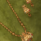 Priyaasi Women Ruby Emerald Beads Gold-Polished Temple Jewellery Set - Swadesiicart