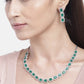 Priyaasi Women Emerald Delight - Green American Diamond Jewellery Set - Swadesiicart