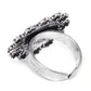 Priyaasi Women German Silver Oxidised Ghungroo Jewellery Set With Ring & Nosepin - Swadesiicart