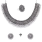 Priyaasi Women German Silver Oxidised Ghungroo Jewellery Set With Ring & Nosepin - Swadesiicart