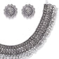 Priyaasi Women German Silver Oxidised Ghungroo Jewellery Set With Ring & Nosepin - Swadesiicart