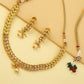 Priyaasi Women Pearls Stones Gold-Polished Leaf Jewellery Set - Noz2Toz