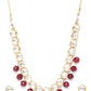 Priyaasi Women Maroon Pearls Kundan Gold-Polished Jewellery Set - Swadesiicart