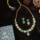 Priyaasi Women Turquoise Blue Stones Jewellery Set - Swadesiicart