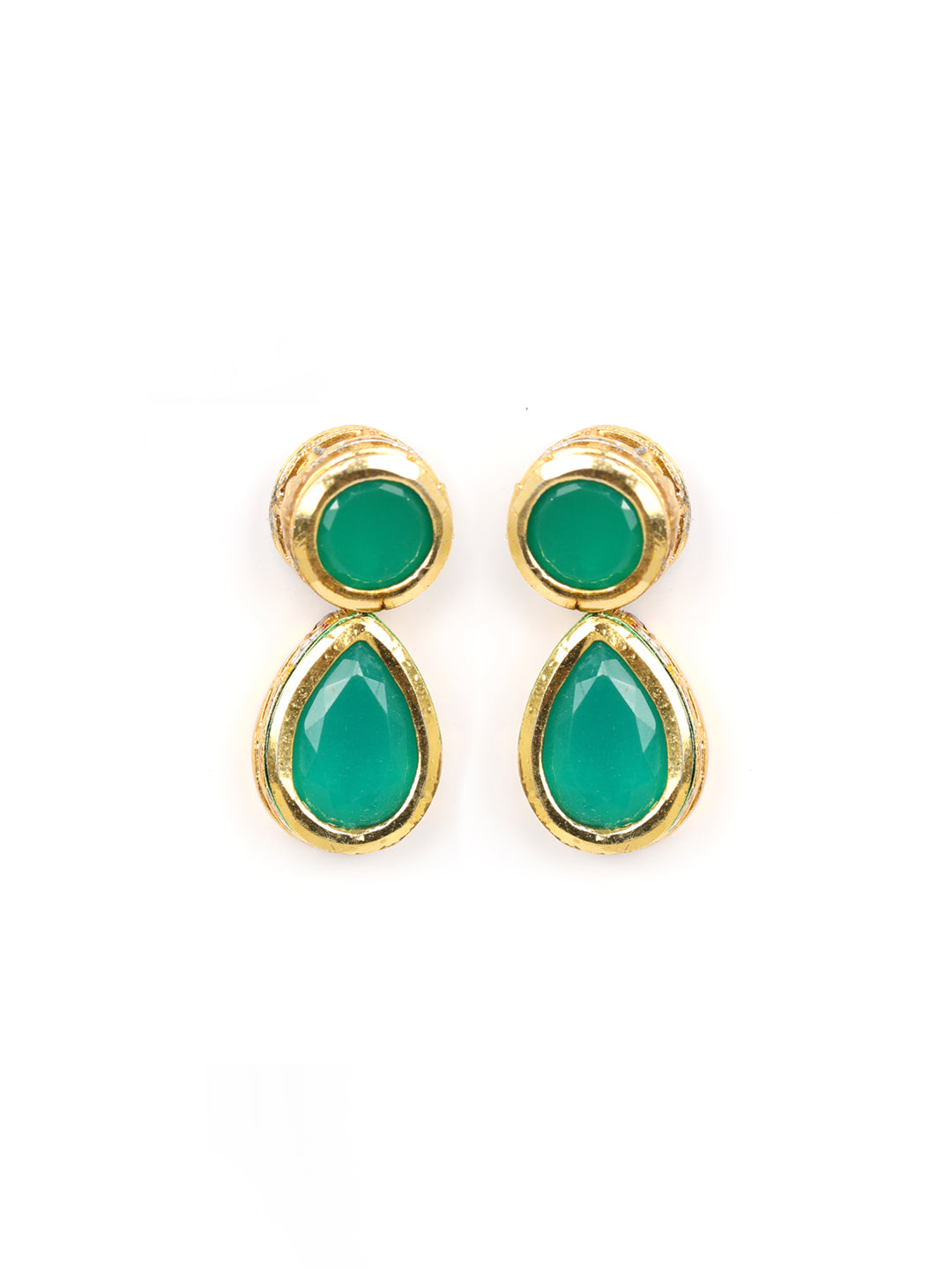 Priyaasi Women Turquoise Blue Stones Jewellery Set - Swadesiicart
