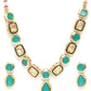 Priyaasi Women Turquoise Blue Stones Jewellery Set - Swadesiicart