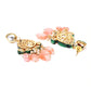 Priyaasi Women Peach Beads Kundan Stones Ranihar Jewellery Set - Swadesiicart