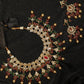 Priyaasi Women Multicolor Stones Kundan Beads Pearls Gold-Polished Jewellery Set - Noz2Toz