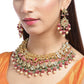 Priyaasi Women Multicolor Stones Kundan Beads Pearls Gold-Polished Jewellery Set - Swadesiicart