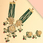 Priyaasi Women Green & Red Beads Kundan Gold-Polished Jewellery Set - Noz2Toz