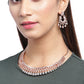 Priyaasi Women Rose Gold American Diamond Jewellery Set - Swadesiicart