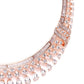 Priyaasi Women Rose Gold American Diamond Jewellery Set - Swadesiicart