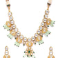 Priyaasi Women Mint Green Pearls Kundan Gold-Polished Jewellery Set - Swadesiicart