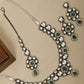 Priyaasi Women Black Kundan Emerald Stones Jewellery Set - Noz2Toz