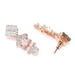 Priyaasi Women American Diamond Rose Gold-Polished Leaf Jewellery Set - Swadesiicart