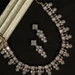 Priyaasi Women American Diamond Rose Gold-Polished Leaf Jewellery Set - Noz2Toz