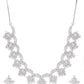 Priyaasi Women American Diamond Silver Plated Floral Jewellery Set - Swadesiicart