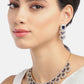 Priyaasi Women Blue American Diamond Gold-Polished Jewellery Set - Swadesiicart