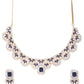 Priyaasi Women Blue American Diamond Gold-Polished Jewellery Set - Swadesiicart