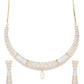 Priyaasi Women Pearls American Diamond Gold Pated Jewellery Set - Swadesiicart