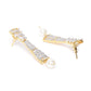 Priyaasi Women Pearls American Diamond Gold Pated Jewellery Set - Swadesiicart