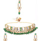 Priyaasi Women Kundan Emerald StonesGold-Polished Jewellery Set - Swadesiicart
