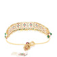 Priyaasi Women Kundan Emerald StonesGold-Polished Jewellery Set - Swadesiicart