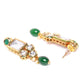 Priyaasi Women Kundan Emerald StonesGold-Polished Jewellery Set - Swadesiicart