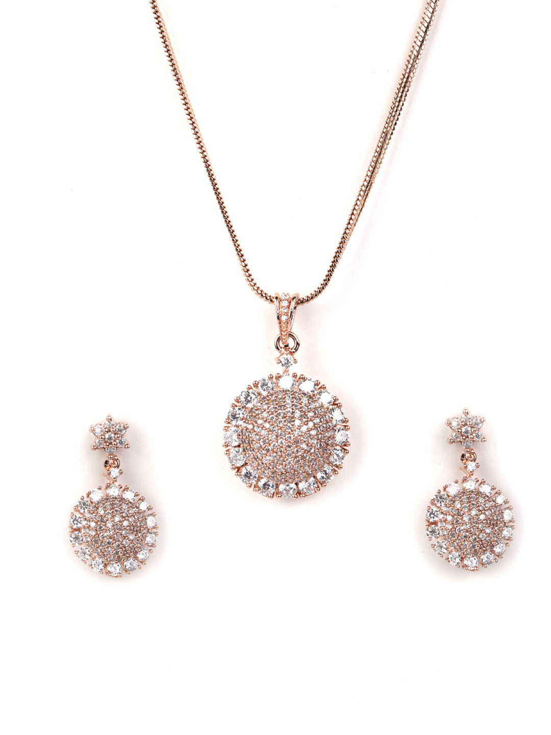 Priyaasi Women American Diamond Jewellery Sets with Ring - Swadesiicart