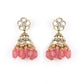 Priyaasi Women Pink Beads Ruby Kundan Gold-Polished Traditional MaangTika Jewellery Set - Swadesiicart