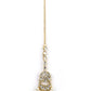 Priyaasi Women White Beads Kundan Pearls Gold-Polished Traditional MaangTika Jewellery Set - Swadesiicart