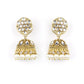 Priyaasi Women White Beads Kundan Pearls Gold-Polished Traditional MaangTika Jewellery Set - Swadesiicart