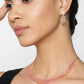 Priyaasi Women American Diamond Rose Gold-Polished Ethnic Jewellery Set - Swadesiicart