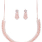 Priyaasi Women American Diamond Rose Gold-Polished Ethnic Jewellery Set - Swadesiicart