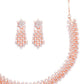 Priyaasi Women American Diamond Rose Gold-Polished Ethnic Jewellery Set - Swadesiicart