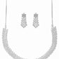 Priyaasi Women American Diamond Silver Plated Ethnic Jewellery Set - Swadesiicart