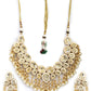 Priyaasi Women Kundan Beads Pearls Gold-Polished Traditional Jewellery Set - Swadesiicart