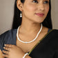 Priyaasi Women Silver Plated Pearls Jewellery Set with Bracelet - Swadesiicart