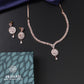 Priyaasi Women Dreamy Dahlia - American Diamond Rose Gold-Polished Jewellery Set - Swadesiicart
