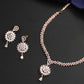 Priyaasi Women Dreamy Dahlia - American Diamond Rose Gold-Polished Jewellery Set - Noz2Toz