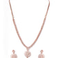 Priyaasi Women Dreamy Dahlia - American Diamond Rose Gold-Polished Jewellery Set - Swadesiicart