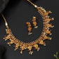 Priyaasi Women Beads Ruby Emerald Gold-Polished Temple Jewellery Set - Noz2Toz
