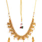 Priyaasi Women Beads Ruby Emerald Gold-Polished Temple Jewellery Set - Swadesiicart