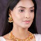 Priyaasi Women Ruby Emerald Beads Gold-Polished Jewellery Set - Swadesiicart