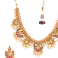 Priyaasi Women Ruby Emerald Beads Gold-Polished Jewellery Set - Swadesiicart