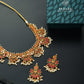 Priyaasi Women Ruby Emerald Beads Gold-Polished Jewellery Set - Swadesiicart