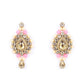 Priyaasi Women Pink Kundan Pearls Gold-Polished Jewellery Set with MaangTikka - Swadesiicart