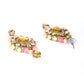 Priyaasi Women Pink Kundan Pearls Gold-Polished Jewellery Set with MaangTikka - Swadesiicart