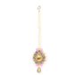 Priyaasi Women Pink Kundan Pearls Gold-Polished Jewellery Set with MaangTikka - Swadesiicart