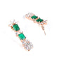 Priyaasi Women Green American Diamond Rose Gold-Polished Jewellery Set - Swadesiicart